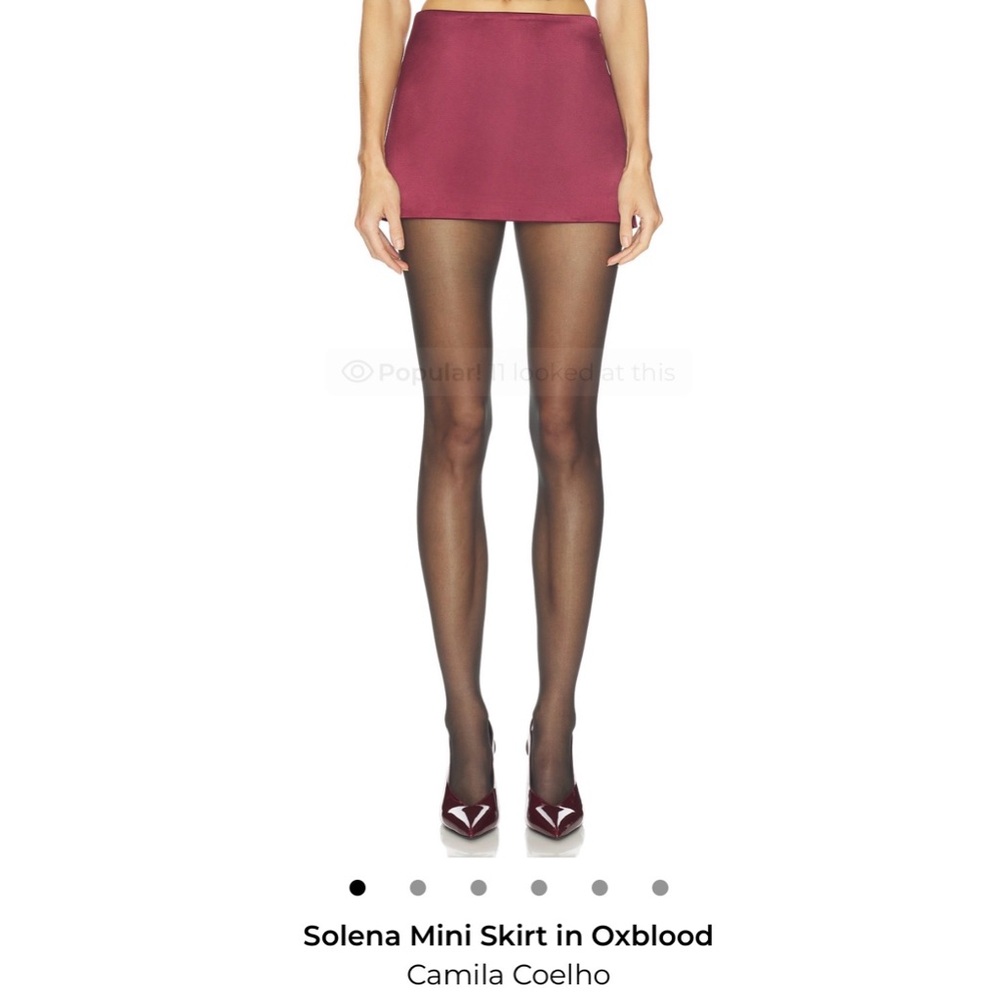 Camila Coelho Oxblood Mini Skirt